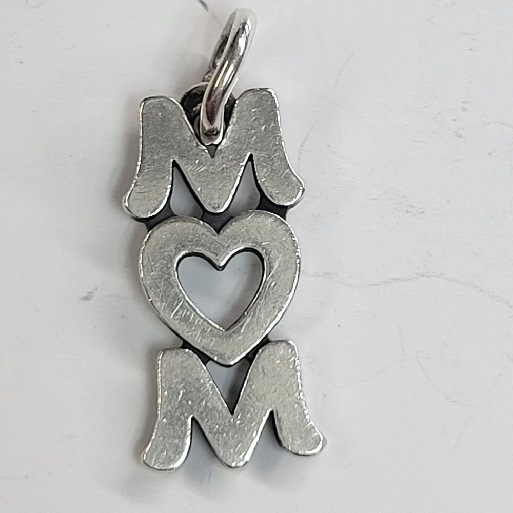 James Avery silver Love You Mom Charm - 11/16 Inches Long